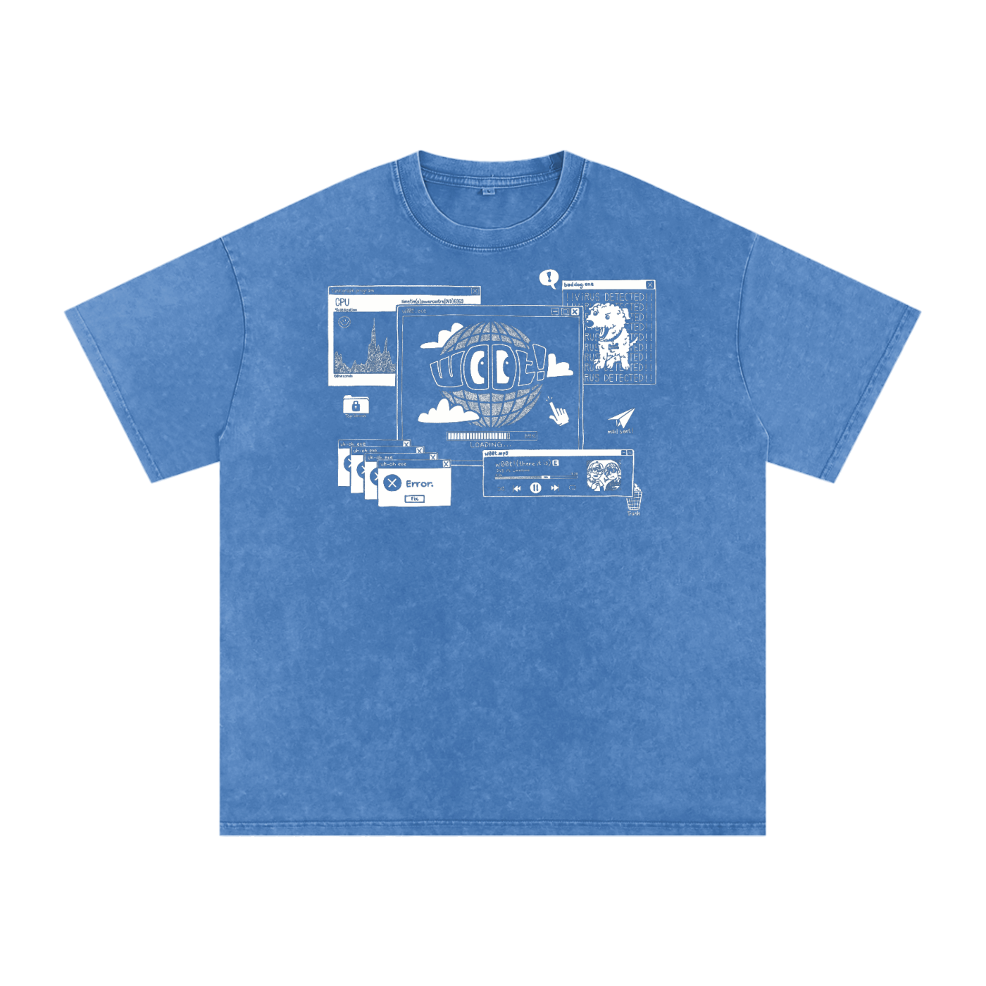 w00t! Internet Blue/Y2K Pink Shirt