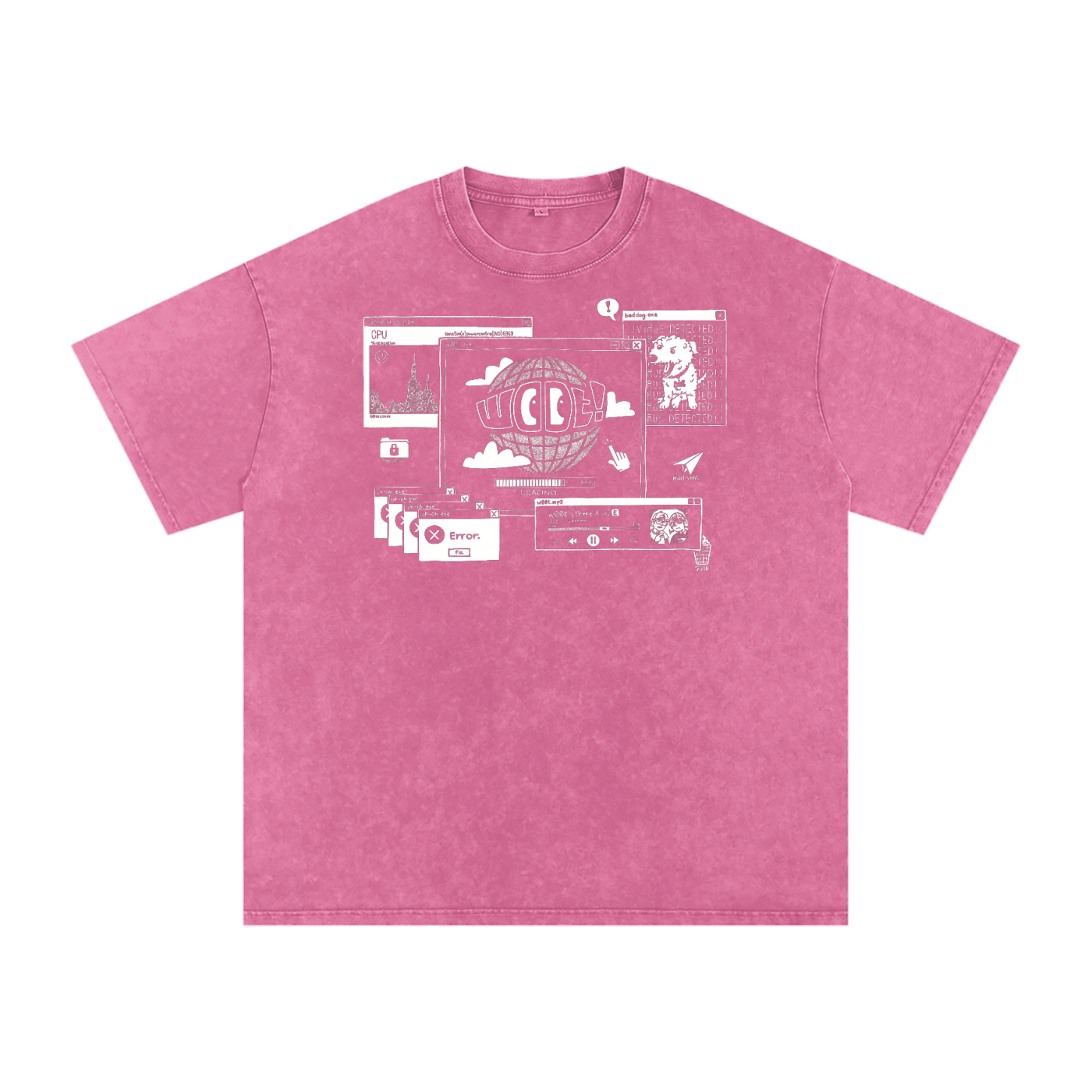 w00t! Internet Blue/Y2K Pink Shirt